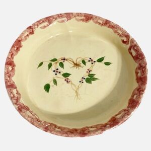 Alpine Pottery Roseville, Ohio 1995 Stoneware Trinket  / Soap Dish Sponge Ware